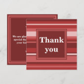 赤い縞模様に感謝 サンキューカード (正面/裏面)