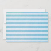 赤い縞模様の水彩灯台ウェディング 招待状 (裏面)