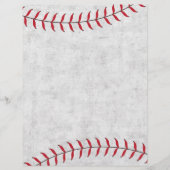 赤い縫い目を持つ野球スクラップブック紙 (正面)