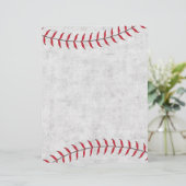 赤い縫い目を持つ野球スクラップブック紙 (スタンド正面)