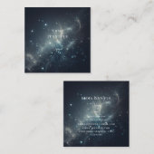 赤い繊細なやさしいグリッターの背景 スクエア名刺 (正面/裏面)