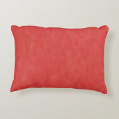 赤い繊細なミニマルエレガントスモダンパターン アクセントクッション (裏面)