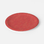 赤い繊細なミニマルエレガントスモダンパターン ペーパープレート (アングル)