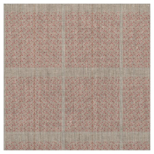 赤い繰り返し模様の包装紙で、 ファブリック (見本)