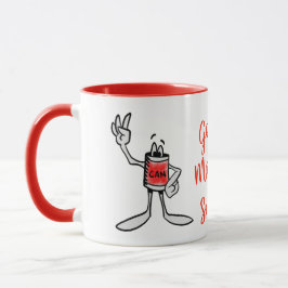 赤い缶の生き物 コーヒーマグ マグカップ