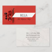 赤い美しい香水の名刺 名刺 (正面/裏面)