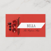 赤い美しい香水の名刺 名刺 (正面)