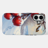 赤い美味しいりんごと雪 Case-Mate iPhoneケース (裏面 (横))