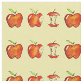 赤い美味しいリンゴ果実生地 ファブリック (クローズアップ)