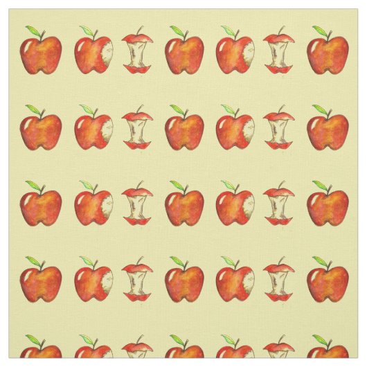 赤い美味しいリンゴ果実生地 ファブリック (見本)