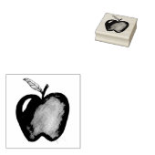 赤い美味しいリンゴfor the school先生フルーツ ラバースタンプ (押印)