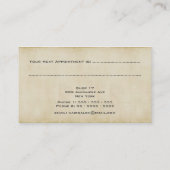 赤い美容師のサロンのアポイントメントの名刺 予約カード (裏面)