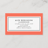 赤い美容院の円はロゴの名刺を切ります 予約カード (裏面)