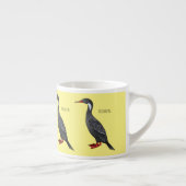 赤い義足の鵜の鳥の漫画イラストレーション エスプレッソカップ (右)