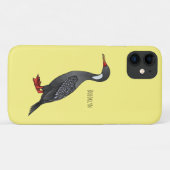 赤い義足の鵜の鳥の漫画イラストレーション Case-Mate iPhoneケース (裏面(横))