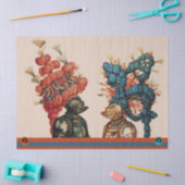 赤い羽の竜を持つ中世の騎士ヘルメット 薄葉紙 (クラフト)