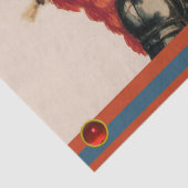 赤い羽の竜を持つ中世の騎士ヘルメット 薄葉紙 (詳細)