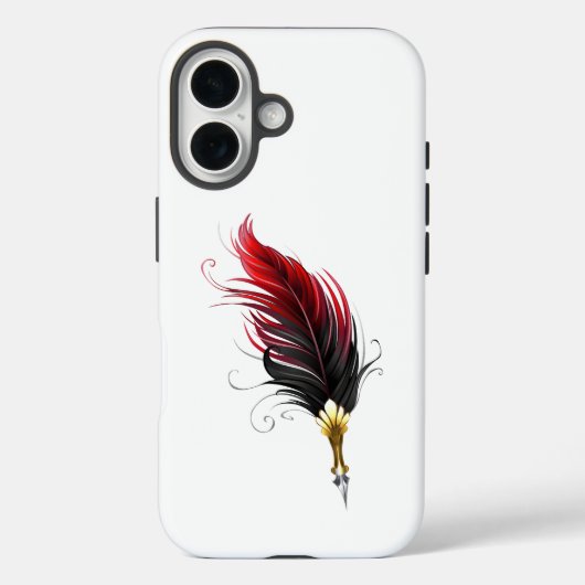 赤い羽根の金ペン Case-Mate iPhoneケース (裏面)