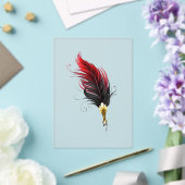 赤い羽根ペン(金ゴールドペン) アクリル招待状 (インサイチュ (ウェディング))