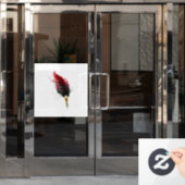 赤い羽根ペン(金ゴールドペン) ウィンドウサイン (オフィスドア)