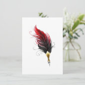 赤い羽根ペン(金ゴールドペン) エンクロージャーカード (スタンド正面)