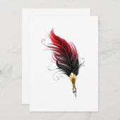 赤い羽根ペン(金ゴールドペン) エンクロージャーカード (正面/裏面)