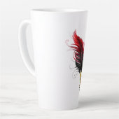 赤い羽根ペン(金ゴールドペン) カフェラテマグ (左アングル)