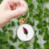 赤い羽根ペン(金ゴールドペン) キーホルダー (手)