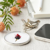 赤い羽根ペン(金ゴールドペン) キーホルダー (側面)