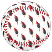 赤い羽根ペン(金ゴールドペン) ソフトボール (正面左)