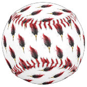 赤い羽根ペン(金ゴールドペン) ソフトボール (裏面)