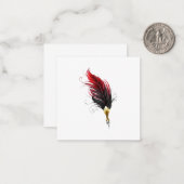 赤い羽根ペン(金ゴールドペン) ノートカード (正面/裏面インサイチュ)