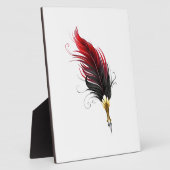 赤い羽根ペン(金ゴールドペン) フォトプラーク (側面)