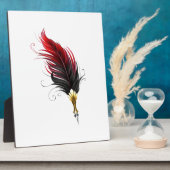 赤い羽根ペン(金ゴールドペン) フォトプラーク (側面)