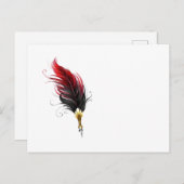 赤い羽根ペン(金ゴールドペン) ポストカード (正面/裏面)
