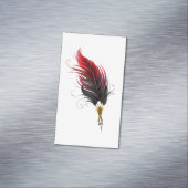 赤い羽根ペン(金ゴールドペン) マグネット名刺 (インサイチュ)