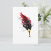 赤い羽根ペン(金ゴールドペン) 出欠カード (スタンド正面)