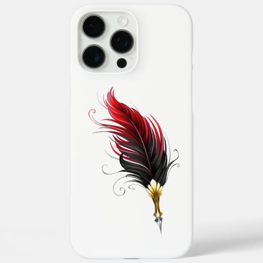 赤い羽根ペン(金ゴールドペン) Case-Mate iPhoneケース (裏面)