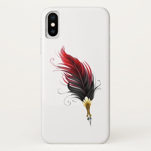 赤い羽根ペン(金ゴールドペン) Case-Mate iPhoneケース (裏面)