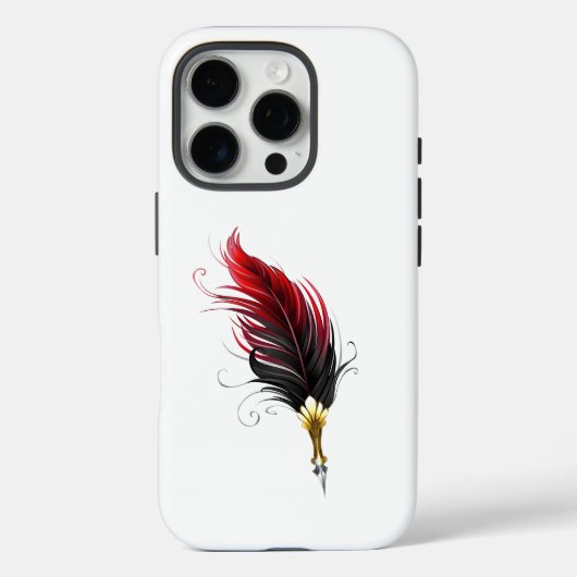 赤い羽根ペン(金ゴールドペン) Case-Mate iPhoneケース (裏面)