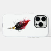 赤い羽根ペン(金ゴールドペン) Case-Mate iPhoneケース (裏面 (横))
