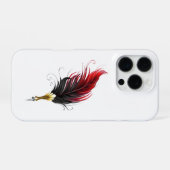 赤い羽根ペン(金ゴールドペン) iPhoneケース (裏面横)