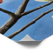 赤い翼と白い花びら ポスター (角)