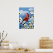 赤い翼と白い花びら ポスター (キッチン)