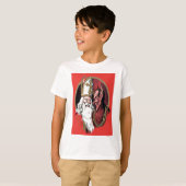 赤い聖ニコラスクランプス Tシャツ (正面フル)
