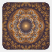 赤い聖華美聖明るい曼荼羅 スクエアシール (正面)