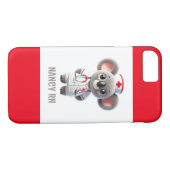 赤い聴診器を持つ可愛いコアラナース Case-Mate iPhoneケース (裏面(横))