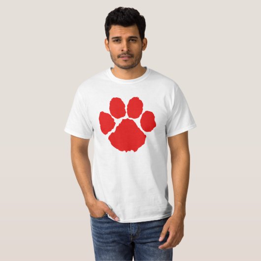 赤い肉球Tシャツ Tシャツ (正面フル)