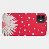 赤い背景とドット柄 Case-Mate iPhoneケース (裏面(横))