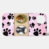 赤い背景と手、カスタムペットの写真 Case-Mate iPhoneケース (裏面 (横))